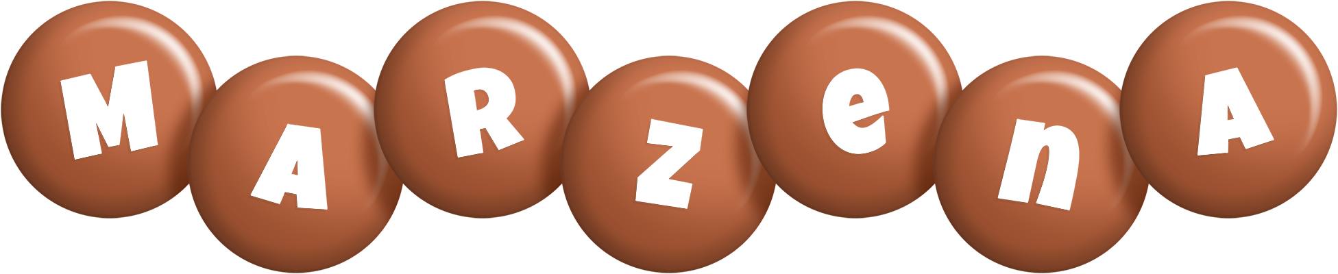 Marzena candy-brown logo