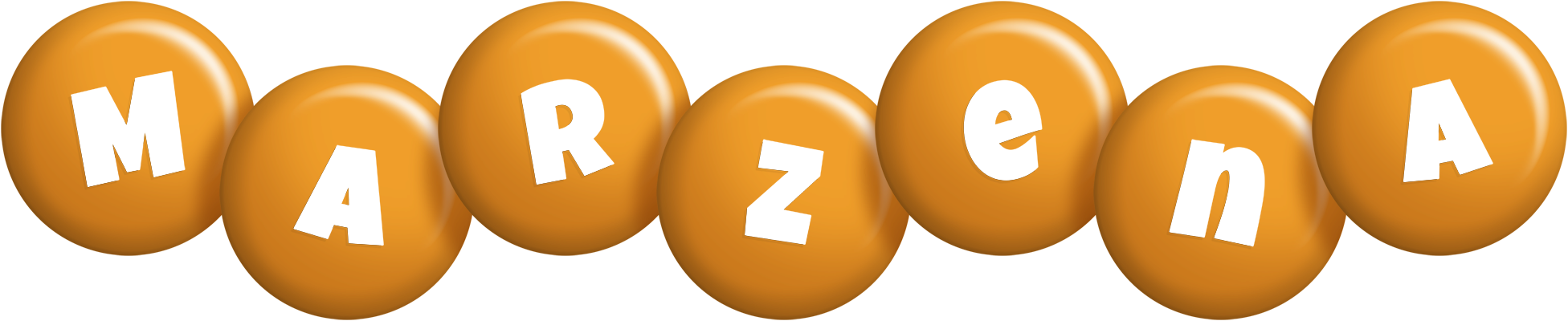 Marzena candy-orange logo