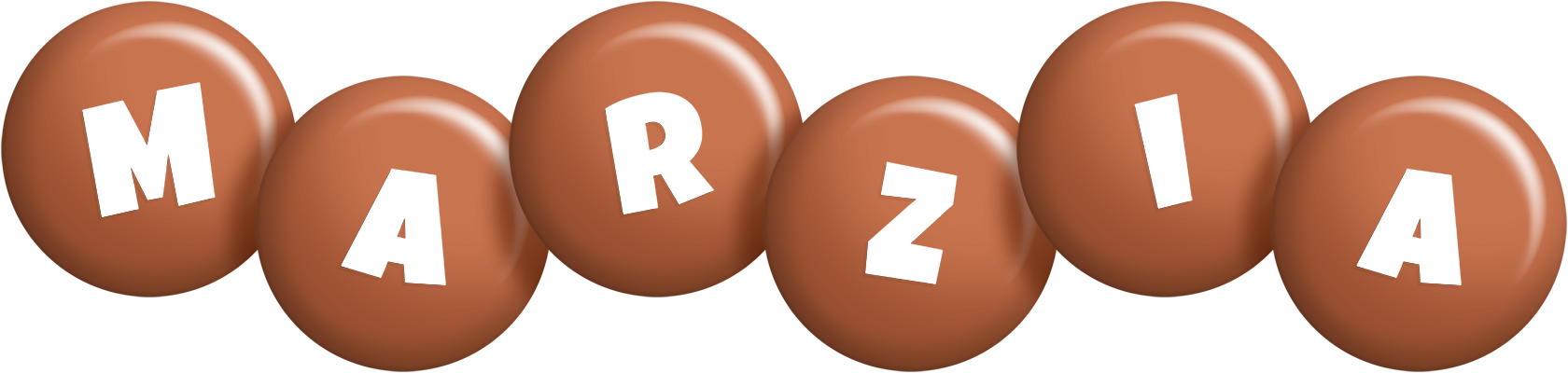 Marzia candy-brown logo
