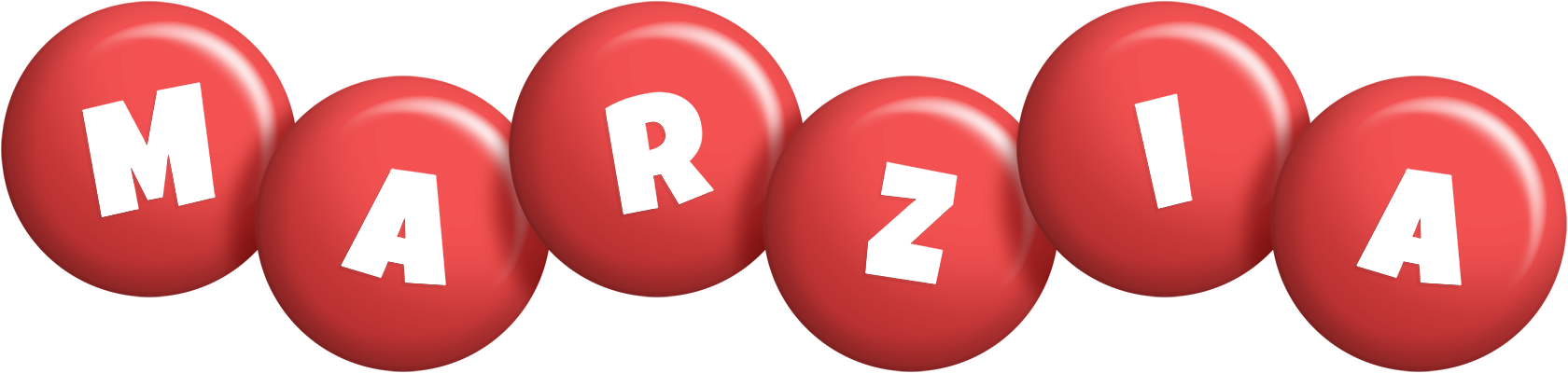 Marzia candy-red logo