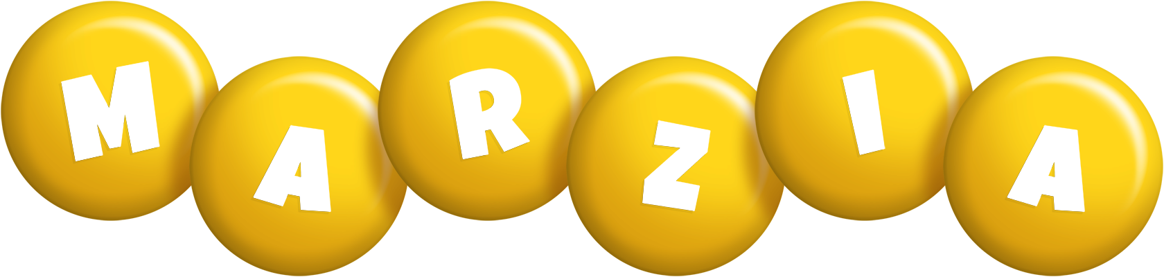 Marzia candy-yellow logo
