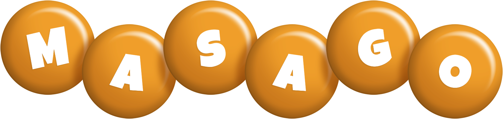 Masago candy-orange logo