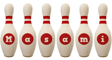 Masami bowling-pin logo