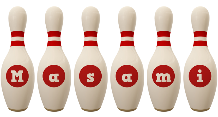 Masami bowling-pin logo