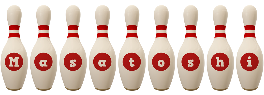 Masatoshi bowling-pin logo