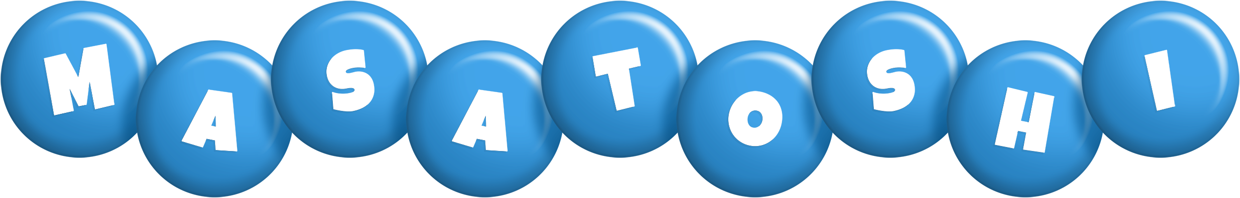 Masatoshi candy-blue logo