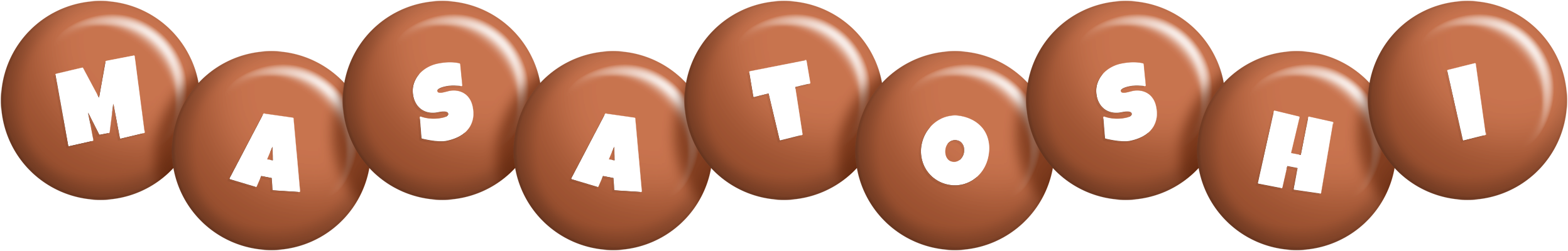 Masatoshi candy-brown logo