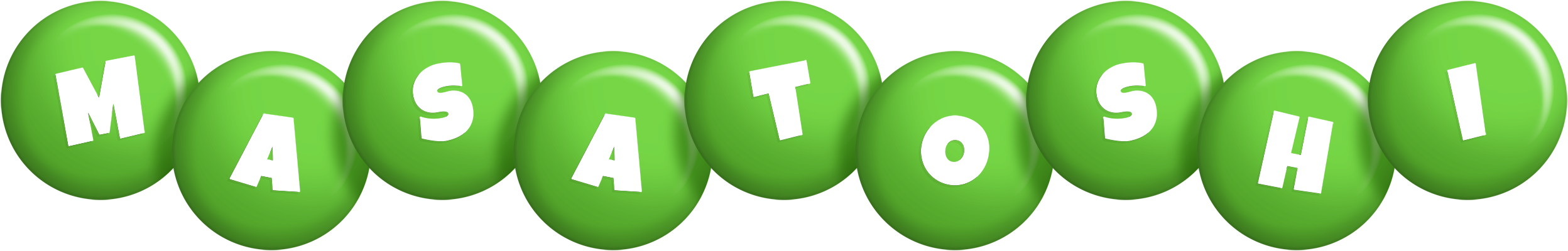 Masatoshi candy-green logo