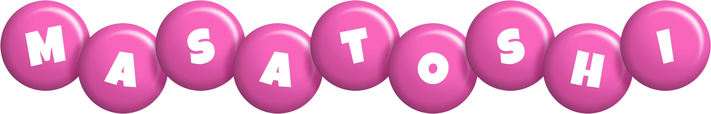 Masatoshi candy-pink logo