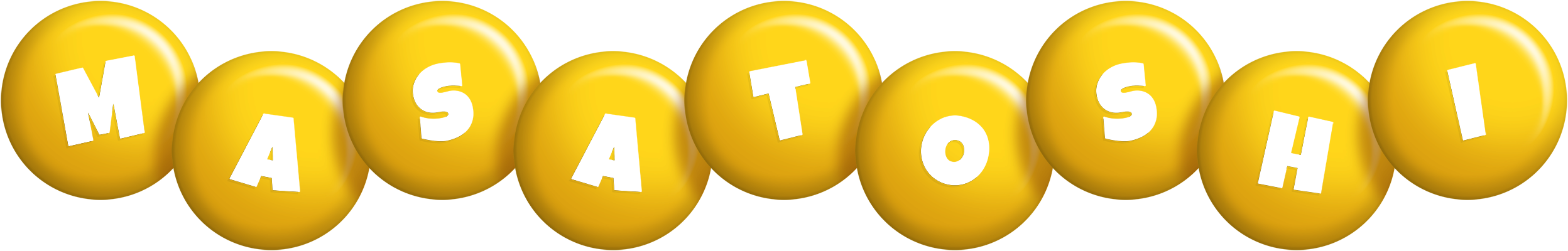 Masatoshi candy-yellow logo