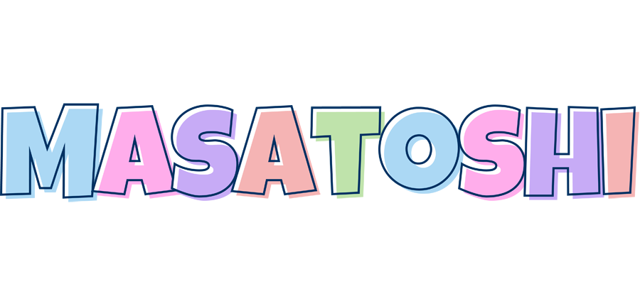 Masatoshi pastel logo