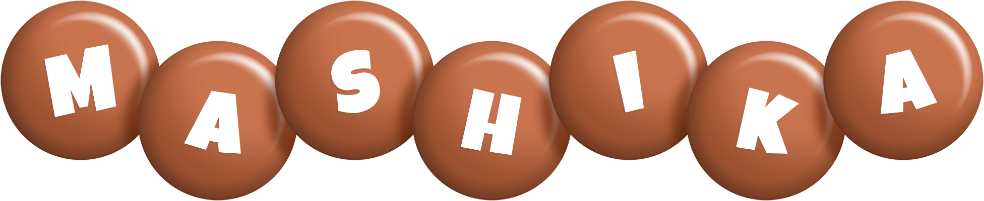 Mashika candy-brown logo