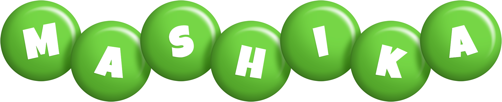Mashika candy-green logo