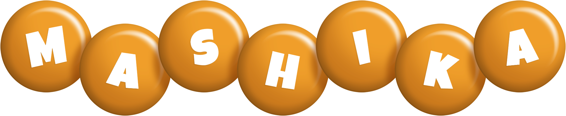 Mashika candy-orange logo
