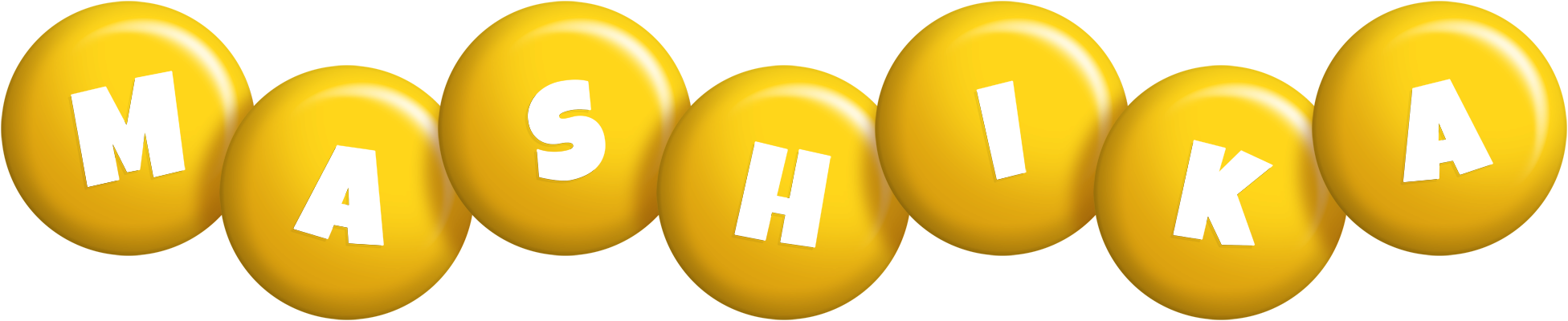 Mashika candy-yellow logo
