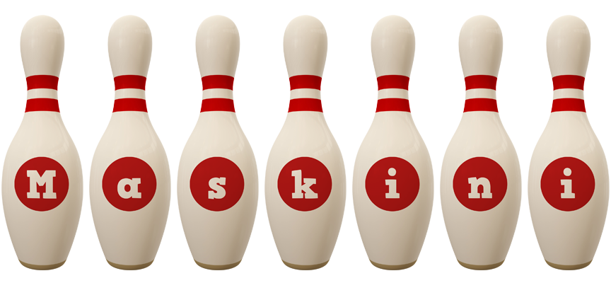 Maskini bowling-pin logo