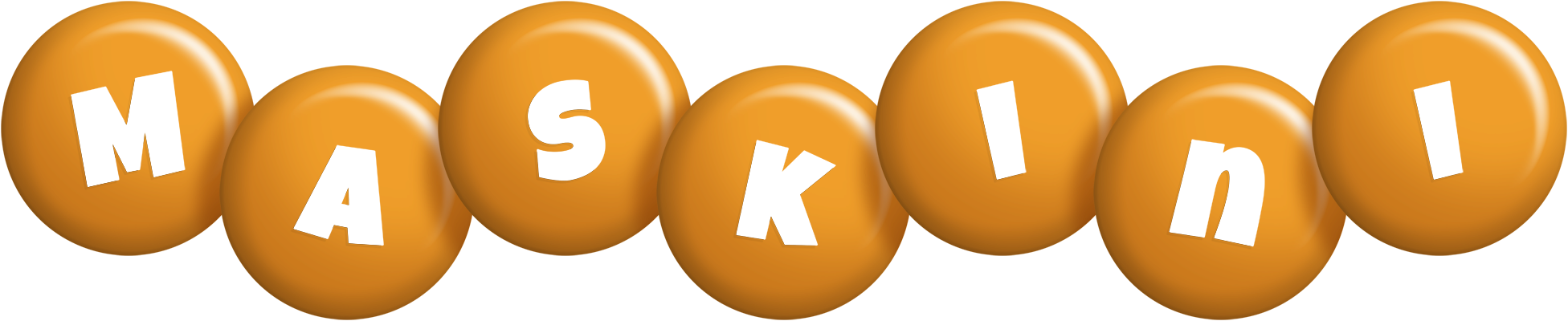 Maskini candy-orange logo