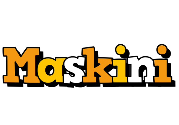 Maskini cartoon logo