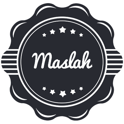 Maslah badge logo