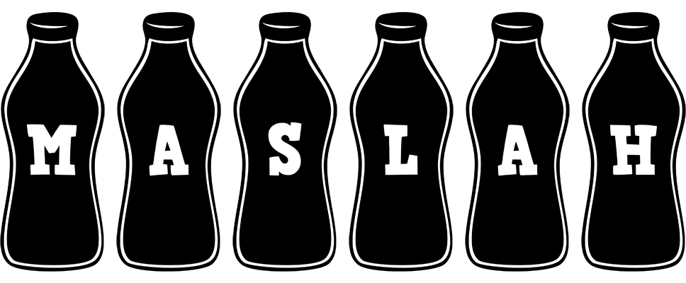Maslah bottle logo