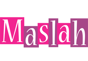 Maslah whine logo