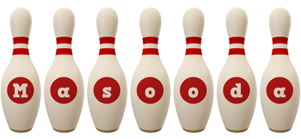 Masooda bowling-pin logo