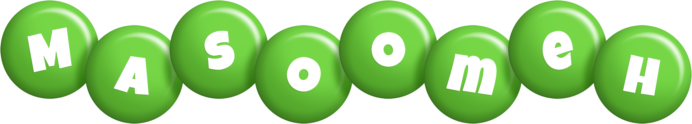 Masoomeh candy-green logo