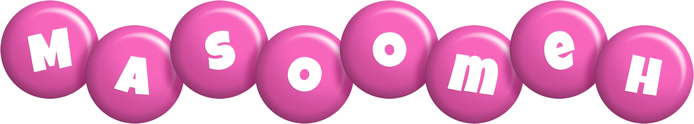 Masoomeh candy-pink logo