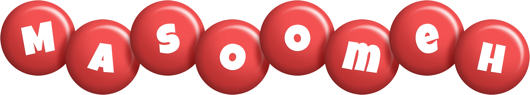 Masoomeh candy-red logo