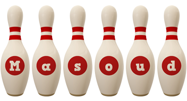 Masoud bowling-pin logo