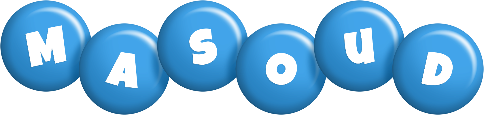 Masoud candy-blue logo