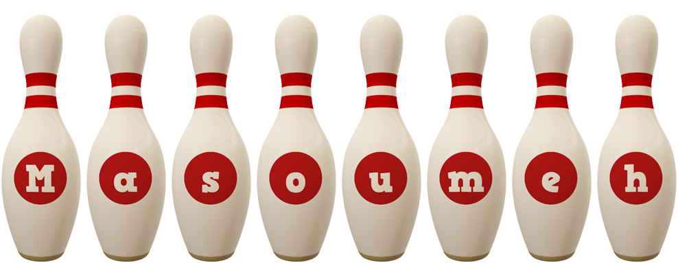 Masoumeh bowling-pin logo