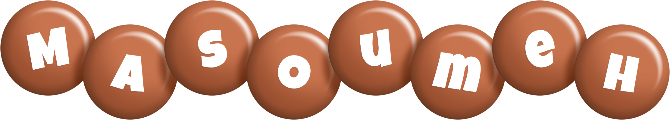 Masoumeh candy-brown logo