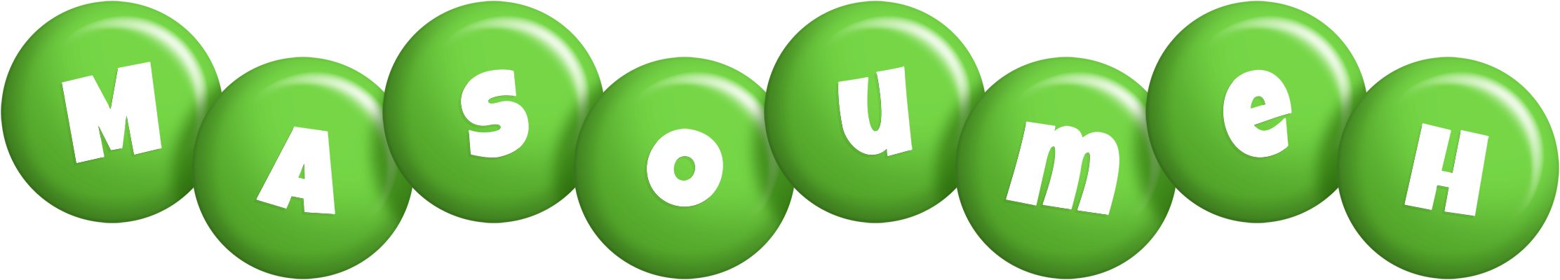 Masoumeh candy-green logo