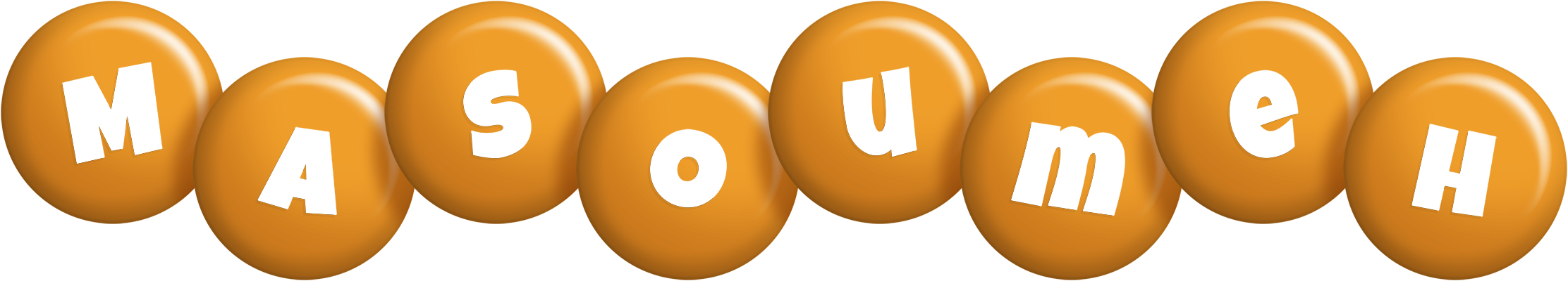 Masoumeh candy-orange logo