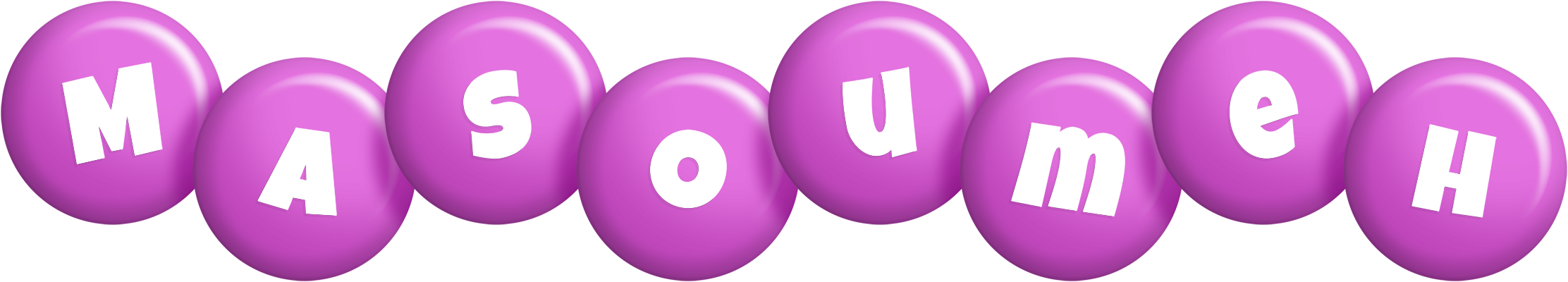 Masoumeh candy-purple logo