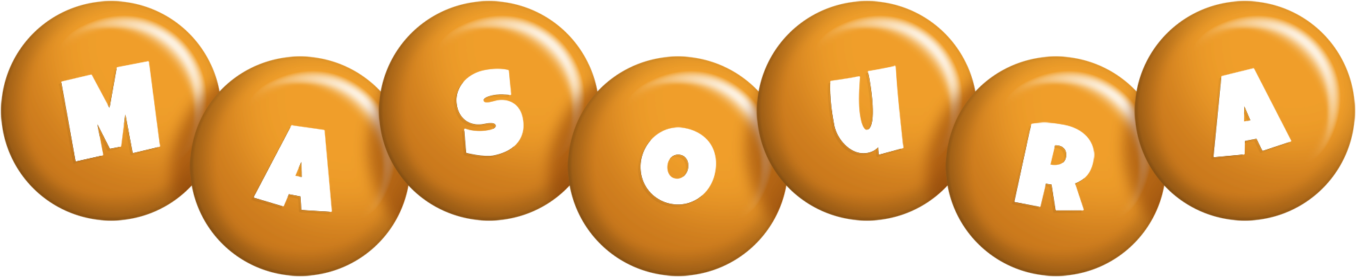 Masoura candy-orange logo