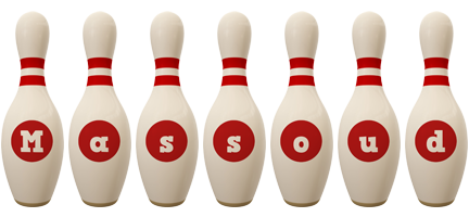 Massoud bowling-pin logo