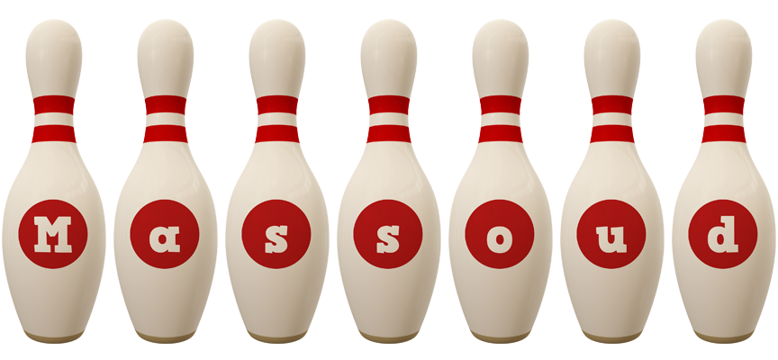 Massoud bowling-pin logo