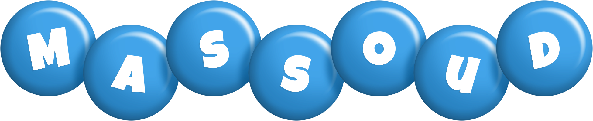 Massoud candy-blue logo