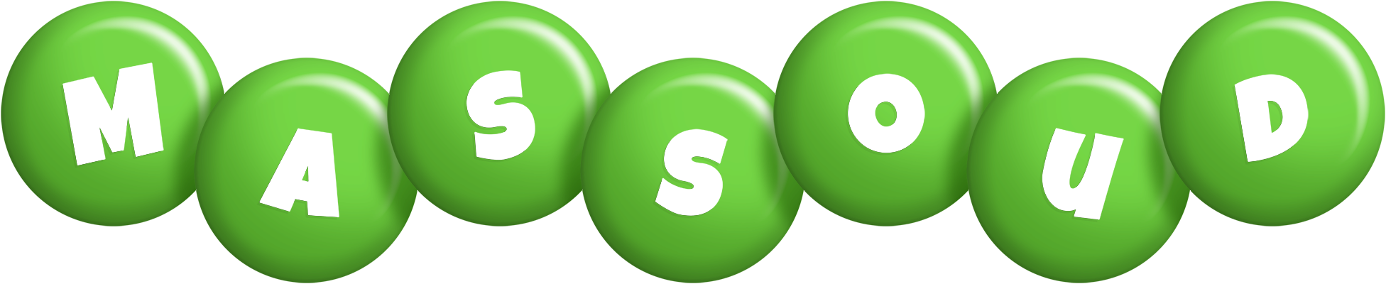 Massoud candy-green logo