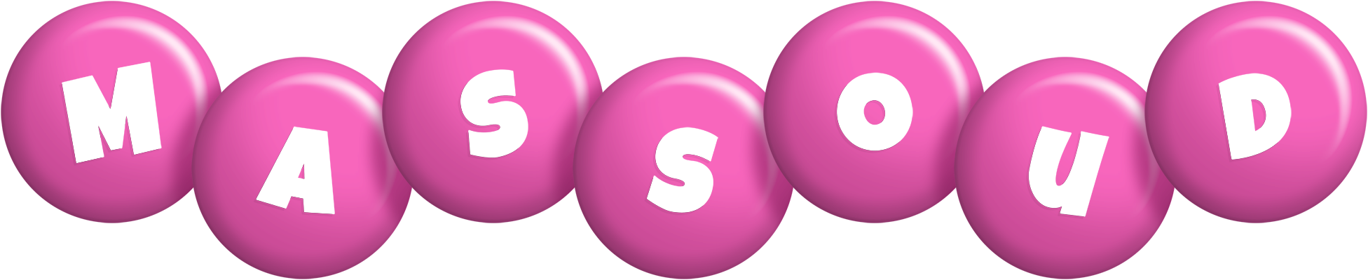 Massoud candy-pink logo
