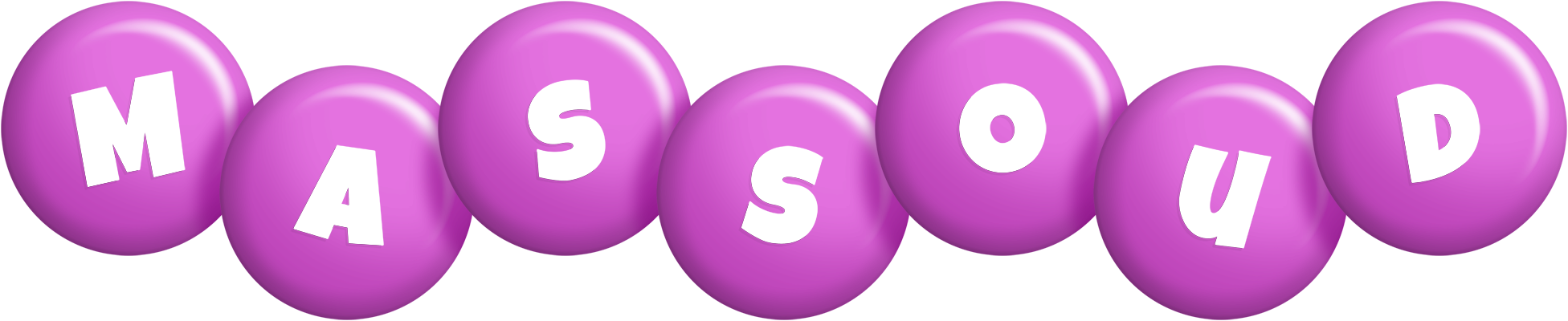 Massoud candy-purple logo