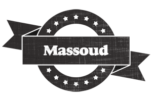 Massoud grunge logo