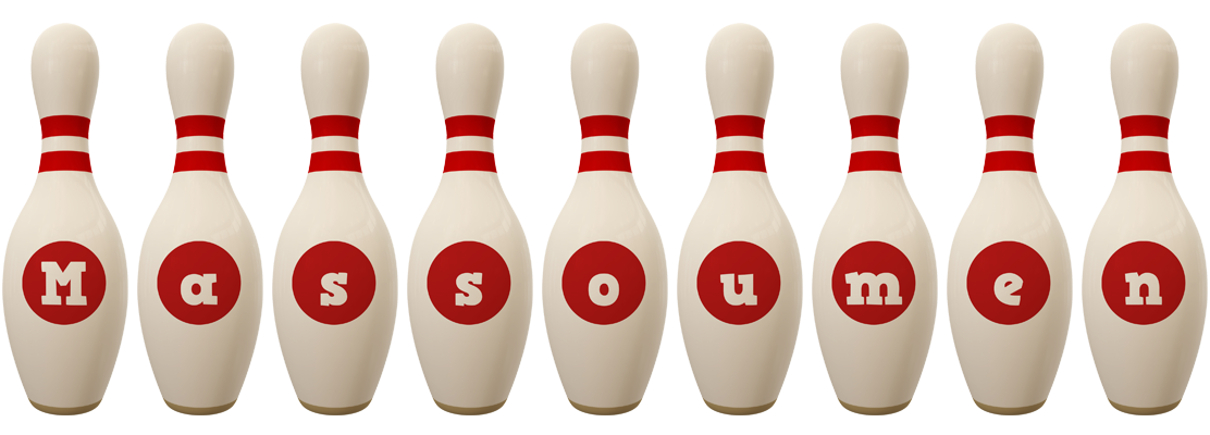 Massoumen bowling-pin logo