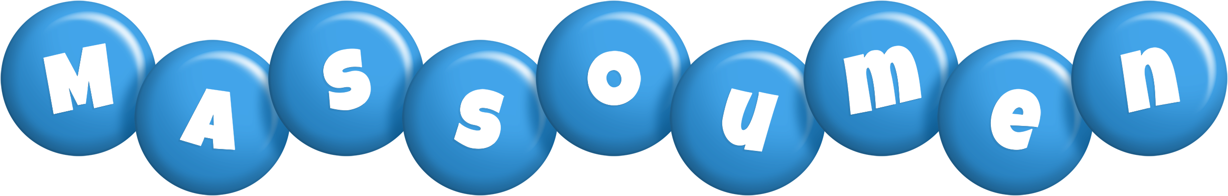 Massoumen candy-blue logo