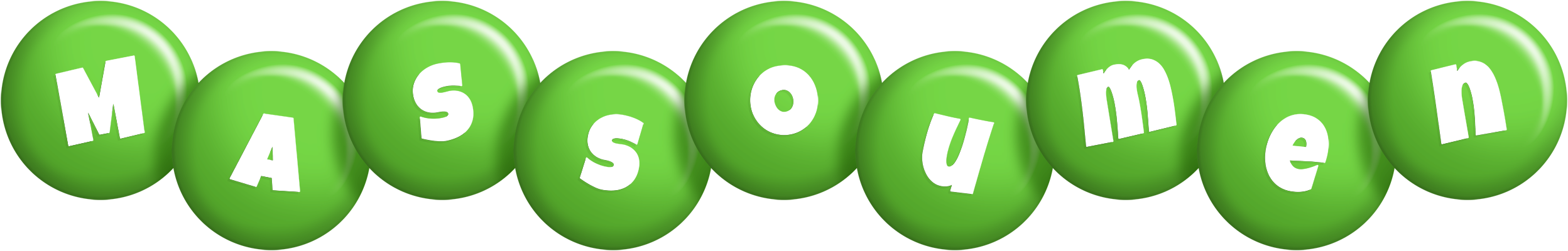 Massoumen candy-green logo