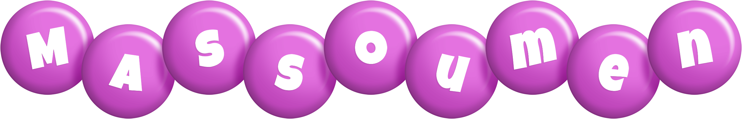 Massoumen candy-purple logo