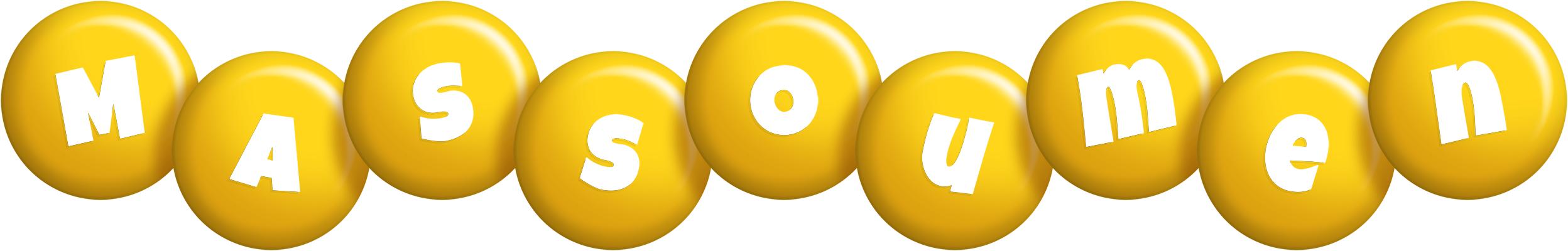 Massoumen candy-yellow logo