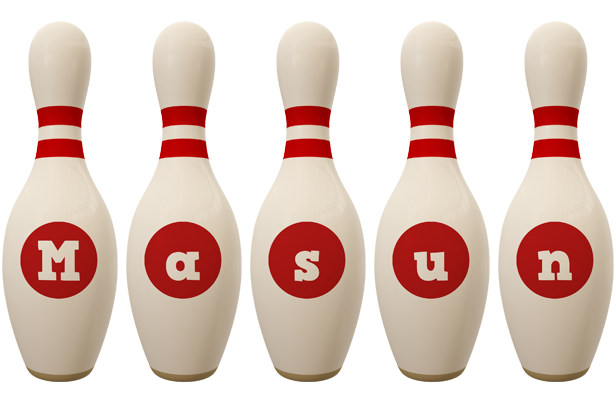 Masun bowling-pin logo